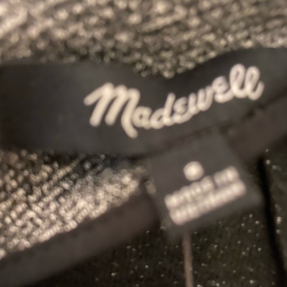 NWT madewell brand dress. Size 8- grey, black and white pattern - Picture 4 of 6